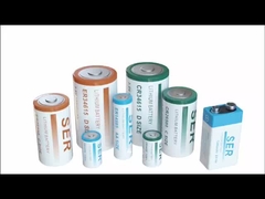 اندازه 3.6 ولت باتری لیتیوم AA 3000mAh ER18505M