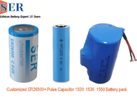 ER26500 SPC1530 HLC1550A HPC1550 Li SOCL2 بسته باتری هیبریدی خازن پالس برای محصول IOT