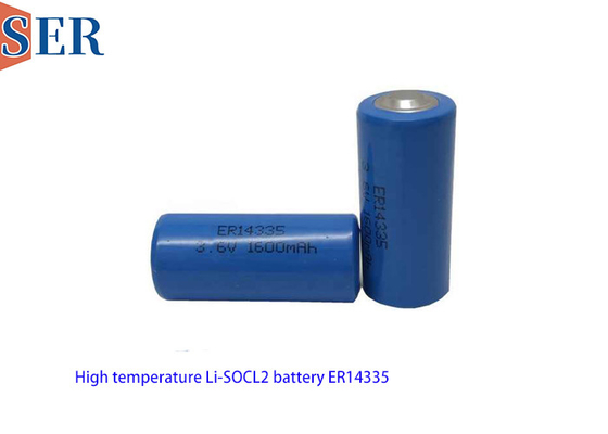 باتری Li Socl2 درجه حرارت بالا 3.6 ولت ER14335 2/3AA اندازه ER14335S برای ردیابی محصول TPMS