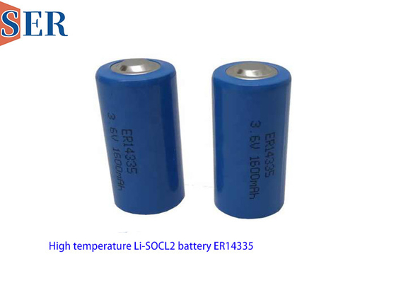 باتری Li Socl2 درجه حرارت بالا 3.6 ولت ER14335 2/3AA اندازه ER14335S برای ردیابی محصول TPMS