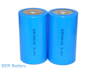 LS33600 / ER34615 D اندازه 3.6 ولت 19000 میلی آمپر ساعت R20 باتری اولیه لیتیوم Li-SOCI2