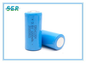 نوع مارپیچ 3.6 ولت 1200 میلی آمپر باتری اولیه لیتیومی 2/3AA اندازه ER14335M برای متر گرمایش آب