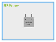 CP502525 باتری انعطاف پذیر نازک 3.0 ولت، بسته باتری یون لیتیوم تخت برای RFID / اسباب بازی الکترونیکی