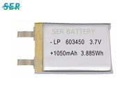 لیتیوم پلیمر قابل شارژ سیکل طولانی مدت 603450 3.7V 3300mah با PCB / سیم