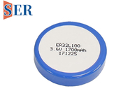 ویفر درجه حرارت بالا سلول دکمه ای ER32L100 نوع ER32100T باتری لیتیوم تیونیل کلرید اولیه 1/6 بعدی