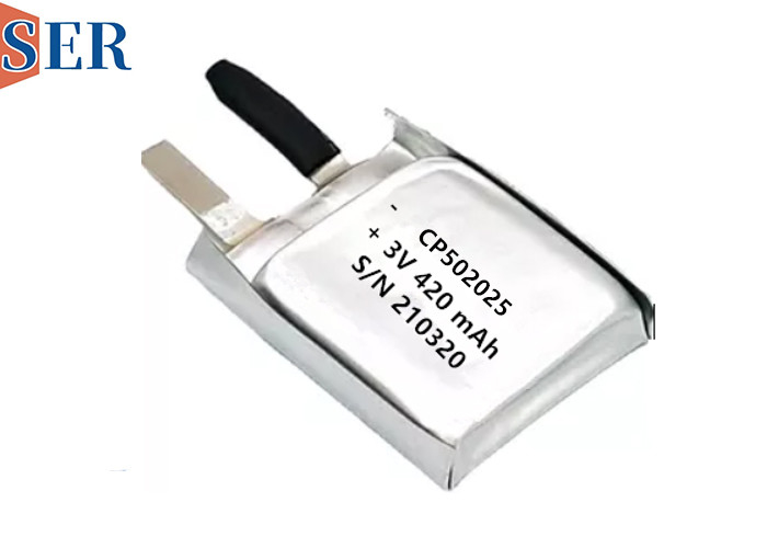 CP502025 Li-MnO2 با باتری بسیار نازک کیسه سلولی 550 میلی آمپر ساعتی با عمر طولانی برای ردیابی حیوانات