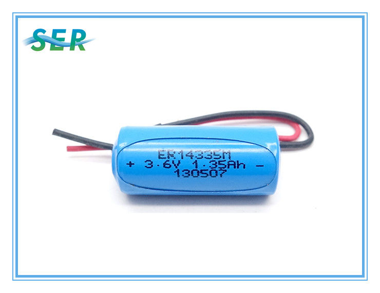 نوع مارپیچ 3.6 ولت 1200 میلی آمپر باتری اولیه لیتیومی 2/3AA اندازه ER14335M برای متر گرمایش آب