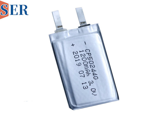 باتری بسیار نازک CP502440 LiMNO2 با مواد لیتیوم دی اکسید منگنز