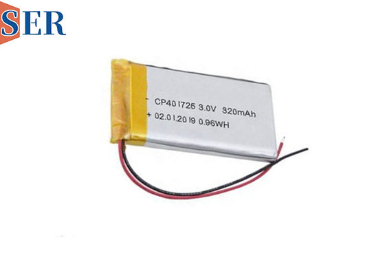 3.0 ولت باتری بسیار نازک LiMno2 نرم CP401725 باتری یکبار مصرف Li-MnO2
