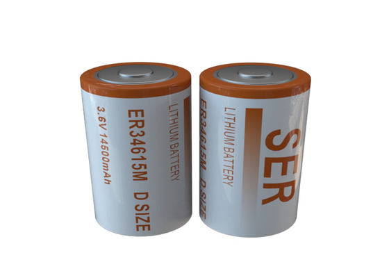 باتری ER34615M 3.6V D Size LiSOCL2 باتری لیتیوم تیونیل کلرید مارپیچی با تخلیه بالا