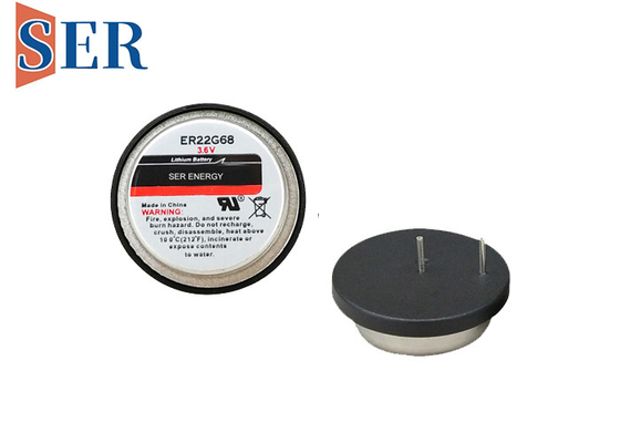 ER22G68 LiSOCl2 باتری سلول ویفر سگک نوع 3.6V غیر قابل شارژ